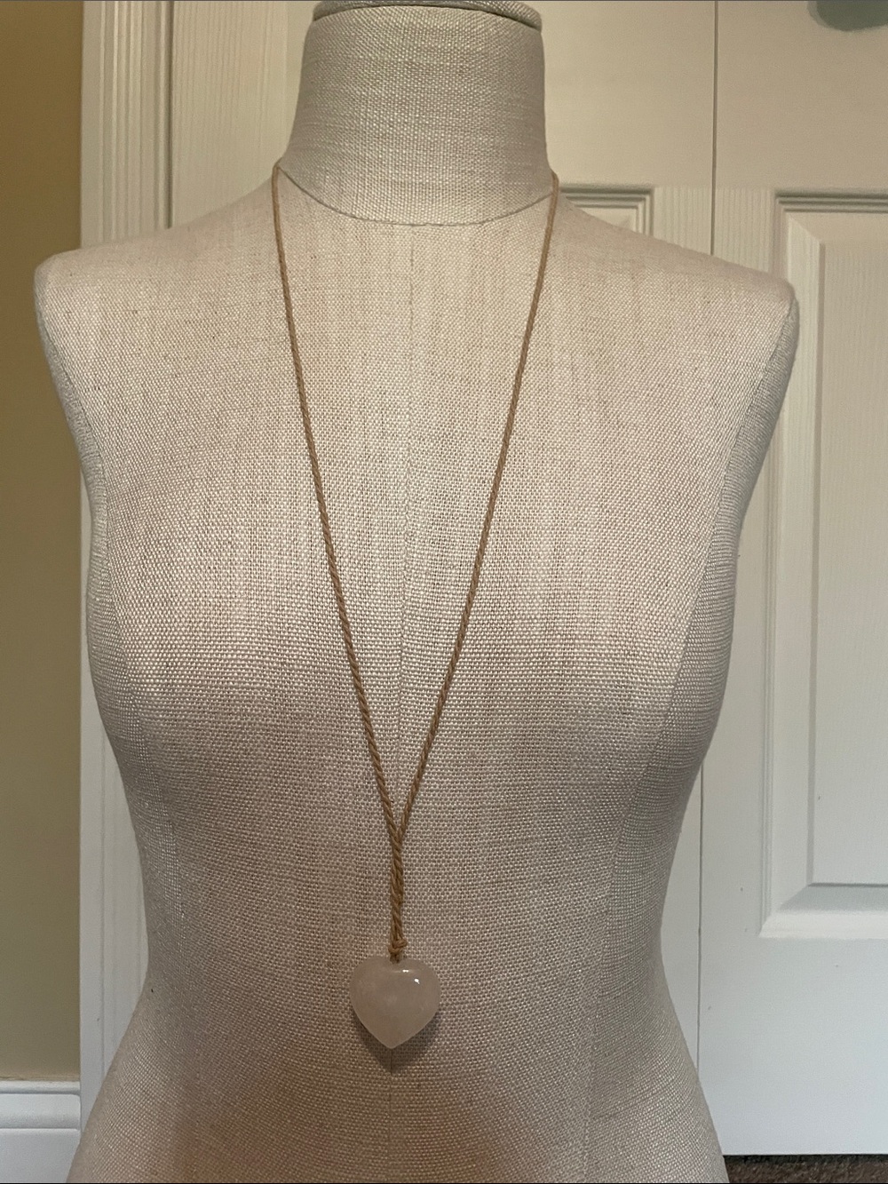J. Jill Gold-Tone Rope Necklace with Pink Heart Pendant